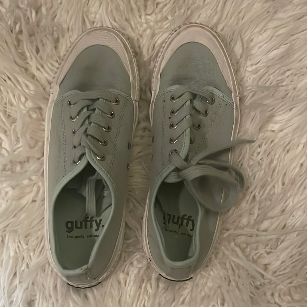 Sneakers, Teal Blue, barley worn